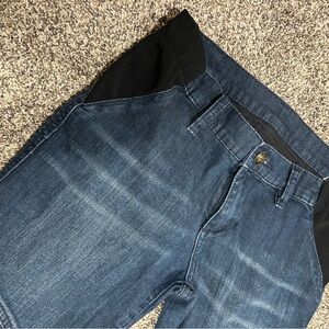 BCBG - Moto Dark Blue Denim Jeans - ankle zips